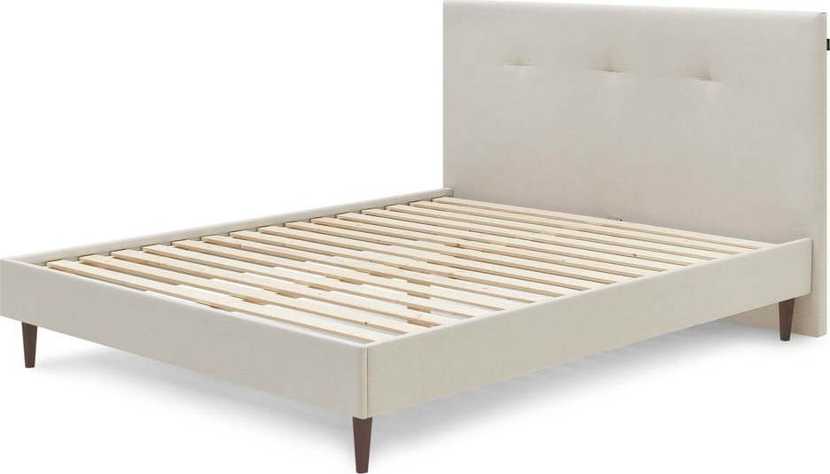 Béžová čalouněná dvoulůžková postel s roštem 160x200 cm Tory - Bobochic Paris Bobochic Paris