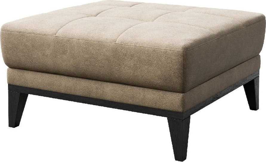 Béžová podnožka z imitace kůže MESONICA Musso Tufted MESONICA