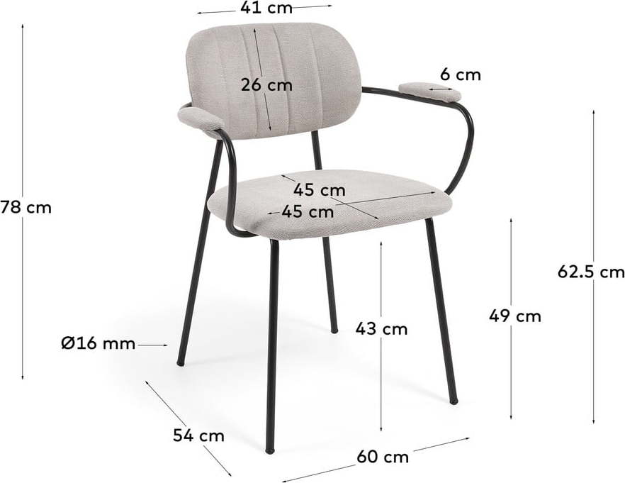 Béžové jídelní židle v sadě 2 ks Auxtina – Kave Home Kave Home