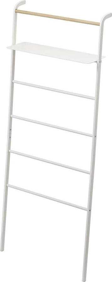 Bílý věšák s poličkou YAMAZAKI Tower Ladder YAMAZAKI