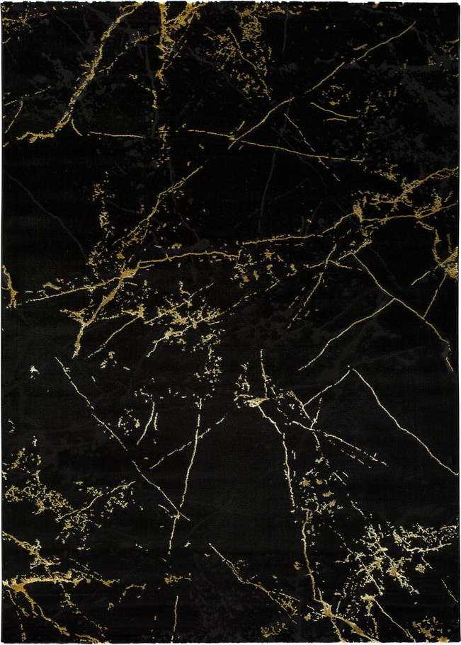 Černý koberec Universal Gold Marble