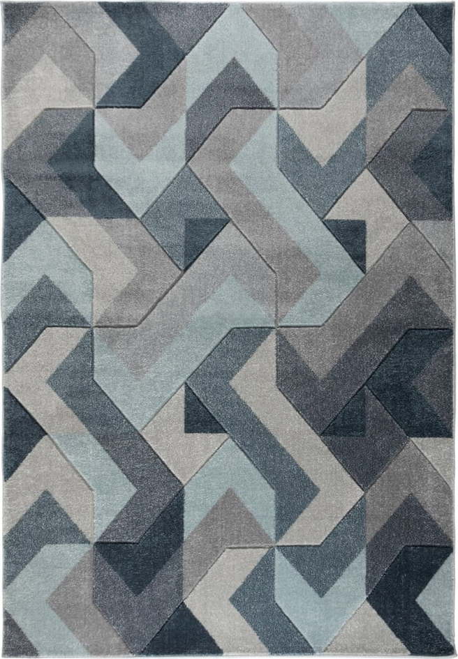 Modro-šedý koberec Flair Rugs Aurora