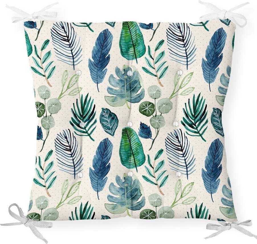 Podsedák na židli Minimalist Cushion Covers Navy Flower