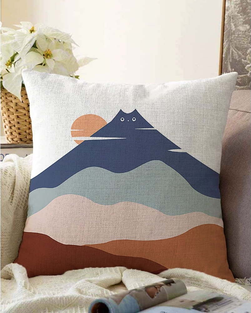 Povlak na polštář s příměsí bavlny Minimalist Cushion Covers Kitty Hill