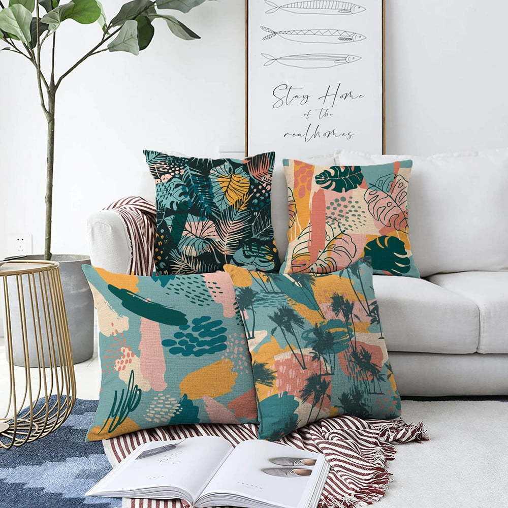 Sada 4 povlaků na polštáře Minimalist Cushion Covers Seacoast