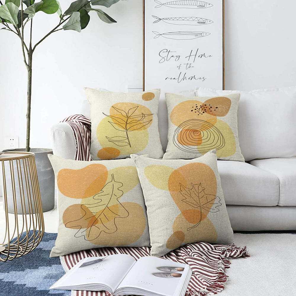 Sada 4 povlaků na polštáře Minimalist Cushion Covers Sunset Colours