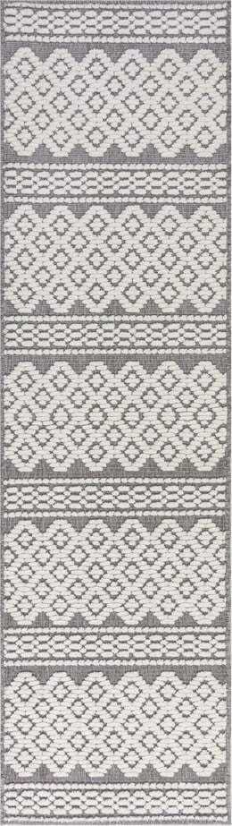 Šedý pratelný koberec běhoun 218x60 cm Jhansi - Flair Rugs Flair Rugs