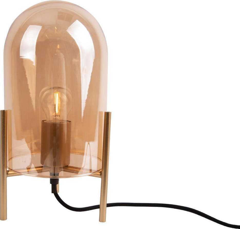 Skleněná stolní lampa ve zlaté barvě Leitmotiv Glass Bell Leitmotiv