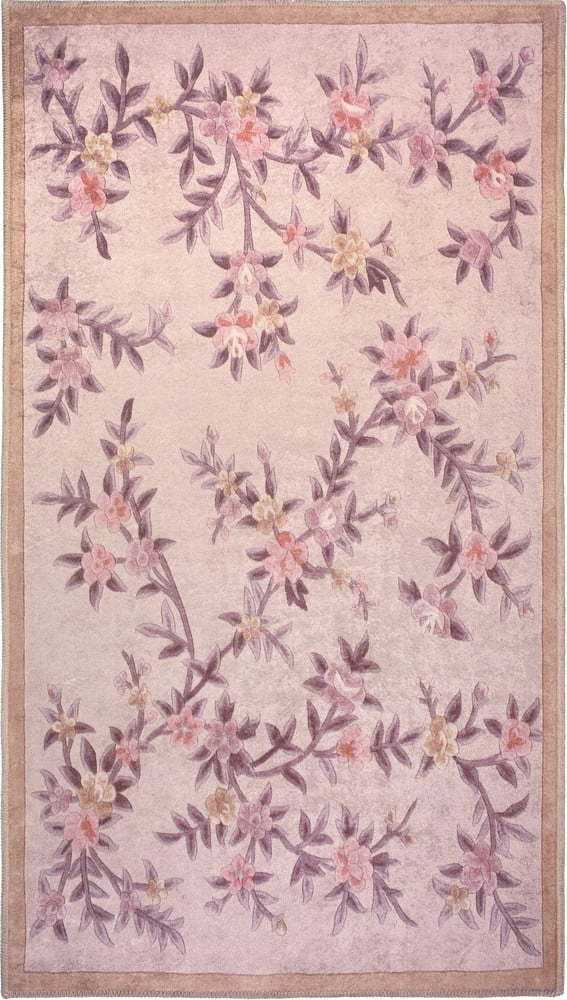 Světle růžový pratelný koberec běhoun 200x80 cm - Vitaus Vitaus
