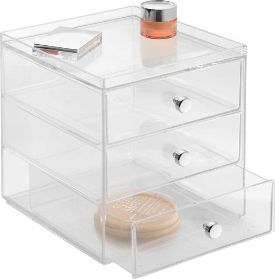 Transparentní organizér se 3 šuplíky iDesign Drawers