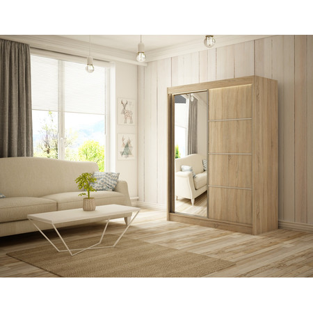 Kvalitní Šatní Skříň Pako 150 cm Dub Sonoma Furniture