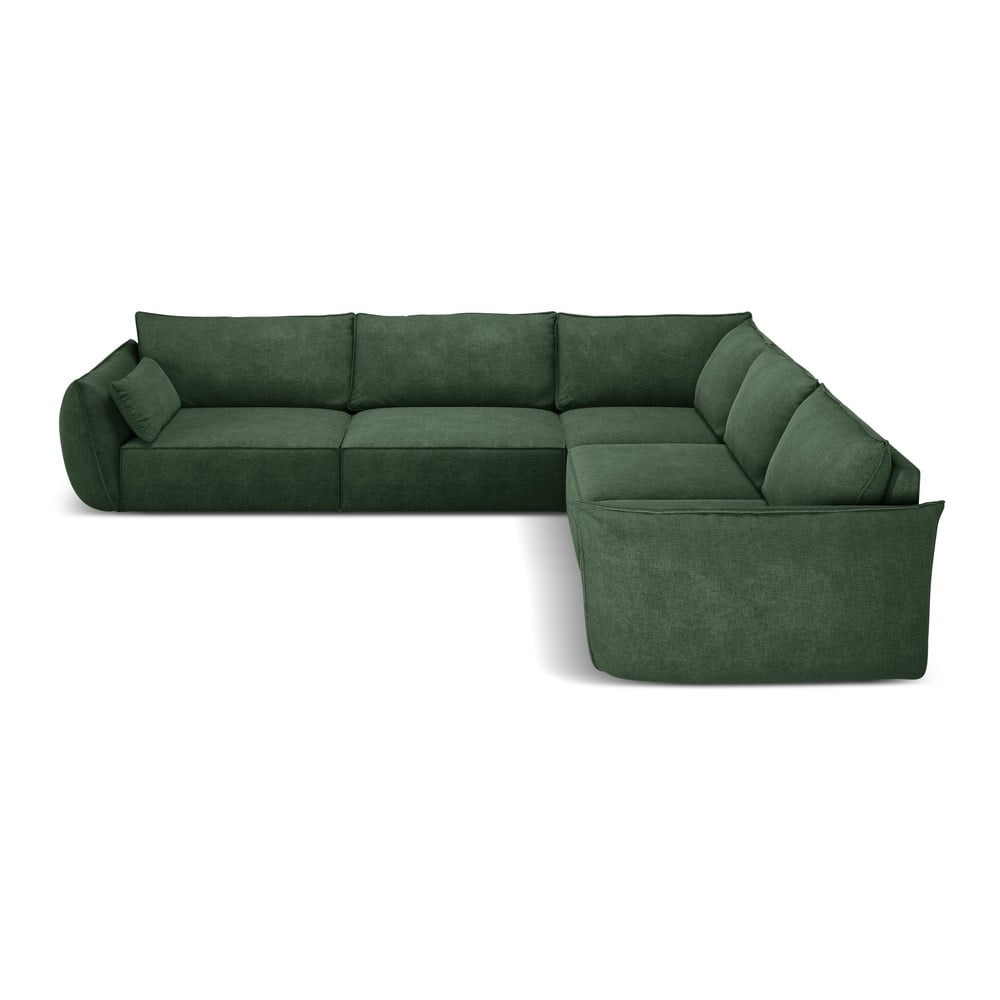 Tmavě zelená rohová pohovka (variabilní) Vanda – Mazzini Sofas Mazzini Sofas