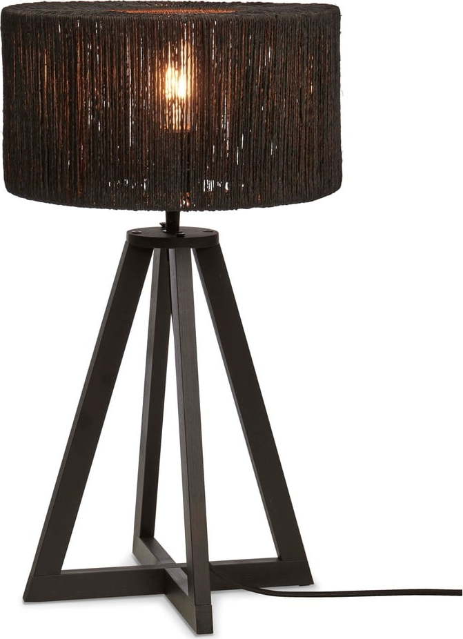 Černá stolní lampa se stínidlem z juty (výška 51 cm) Iguazu – Good&Mojo Good&Mojo