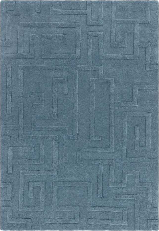 Modrý vlněný koberec 200x290 cm Maze – Asiatic Carpets Asiatic Carpets