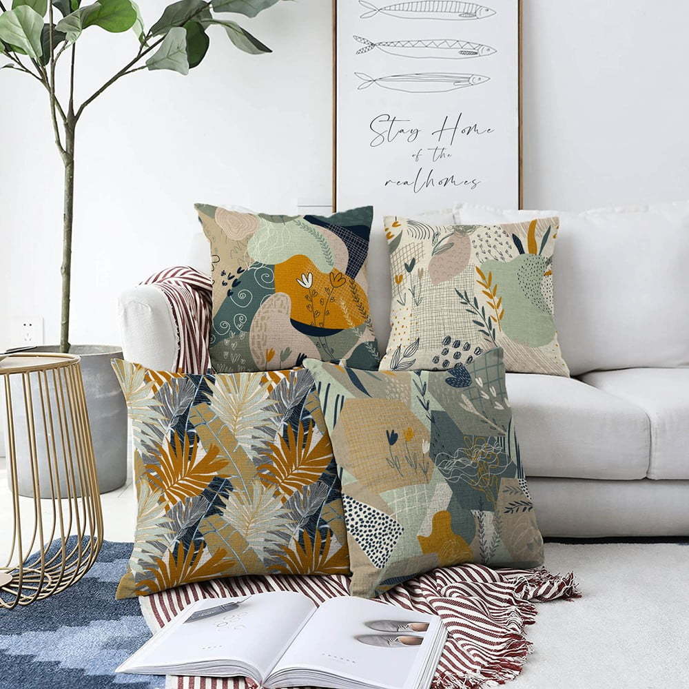 Sada 4 povlaků na polštáře Minimalist Cushion Covers Joy