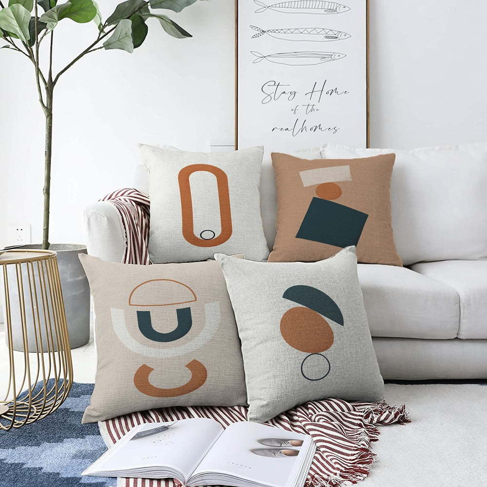 Sada 4 povlaků na polštáře Minimalist Cushion Covers Luka