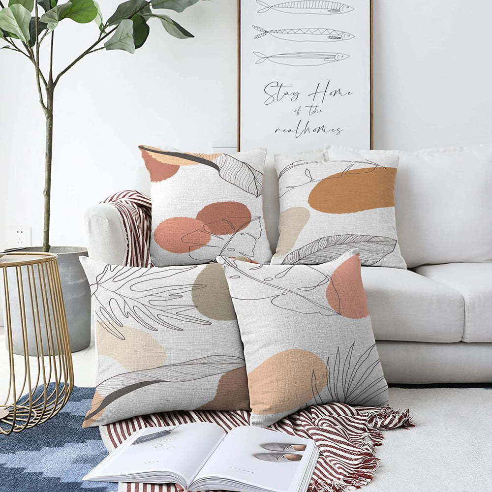 Sada 4 povlaků na polštáře Minimalist Cushion Covers Uma