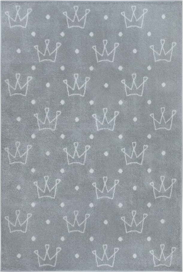 Šedý dětský koberec 160x235 cm Crowns – Hanse Home Hanse Home