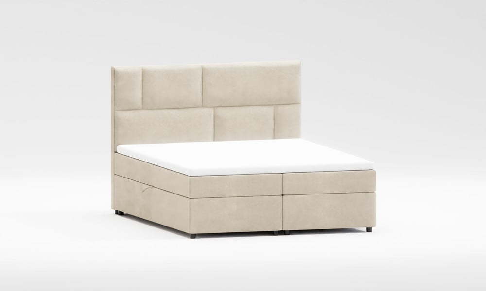 Béžová boxspring postel s úložným prostorem 180x200 cm Lola – Ropez Ropez