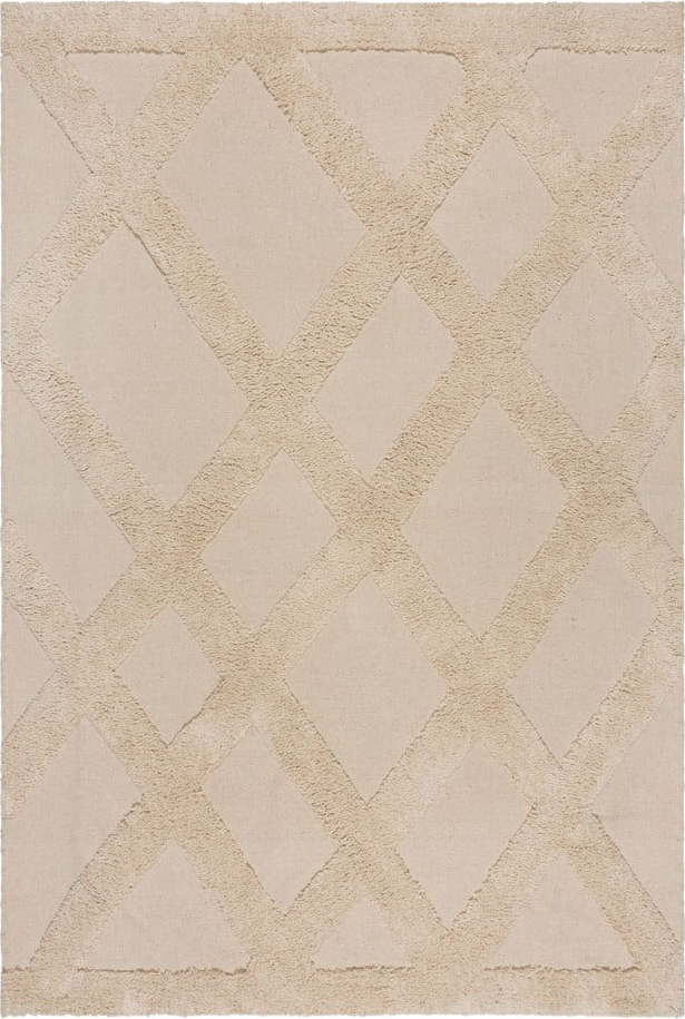 Béžový bavlněný koberec 80x150 cm Tessa Diamond – Flair Rugs Flair Rugs