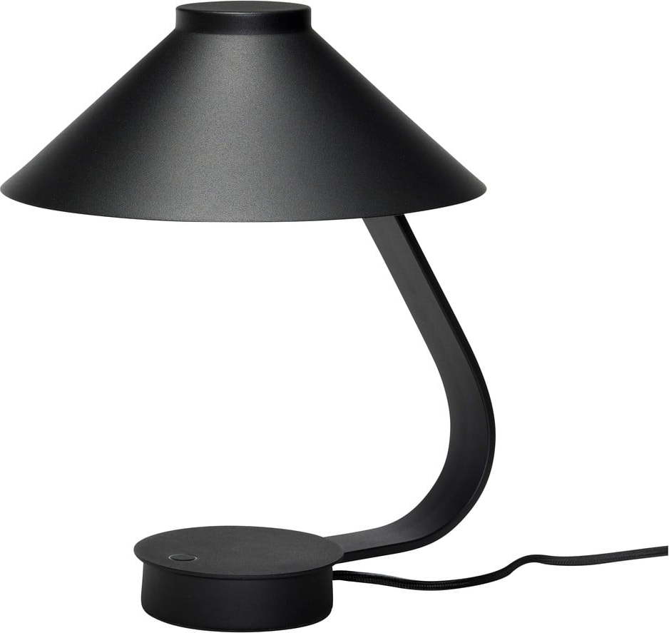 Černá LED stmívatelná stolní lampa (výška 31 cm) Muri – Hübsch Hübsch