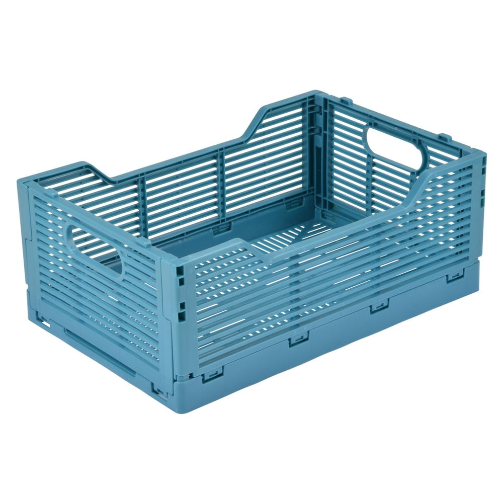 Modrý plastový úložný box 30x20x11.5 cm – Homéa Homea