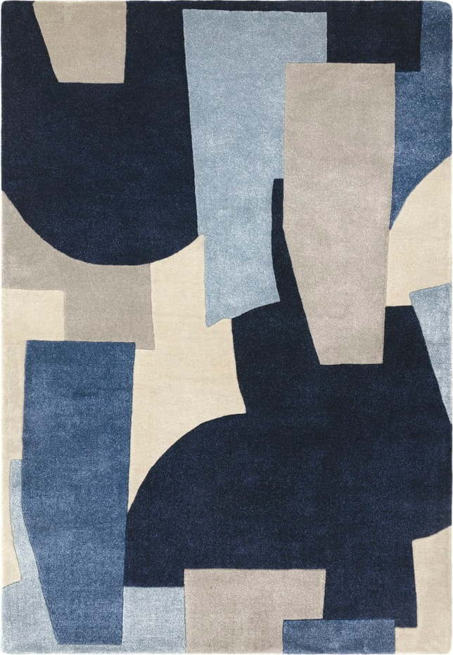 Modrý ručně tkaný koberec z recyklovaných vláken 200x290 cm Romy – Asiatic Carpets Asiatic Carpets