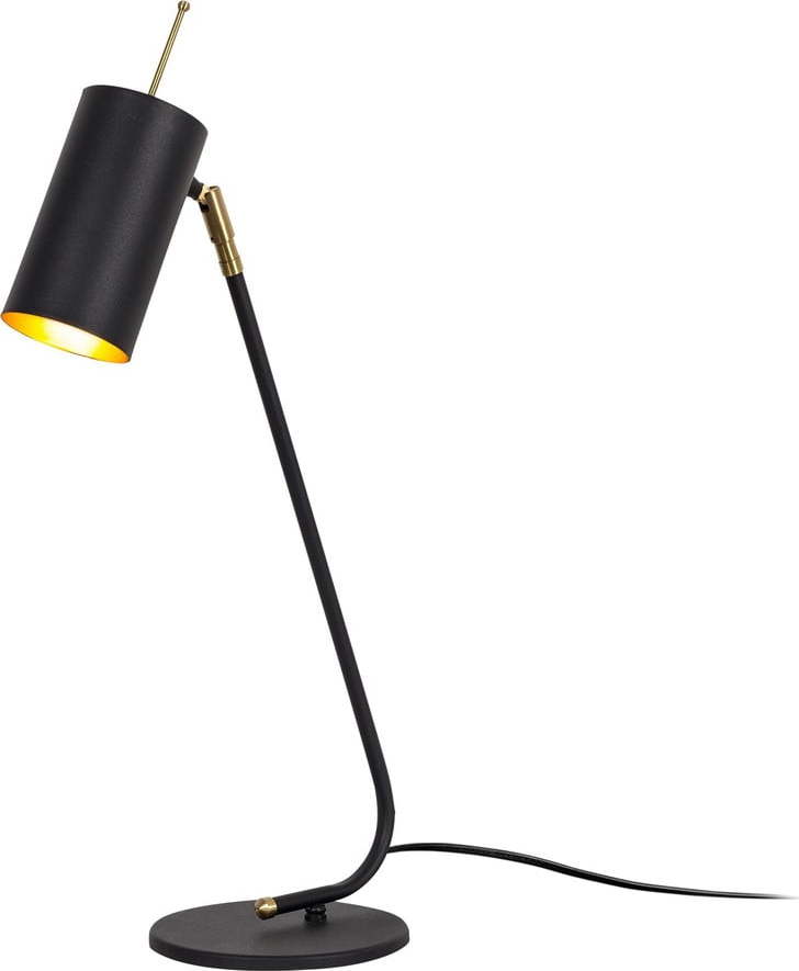 Stolní lampa v černé a zlaté barvě s kovovým stínidlem (výška 55 cm) Sivani – Opviq lights Opviq lights