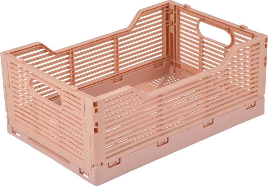 Světle růžový plastový úložný box 30x20x11.5 cm – Homéa Homea