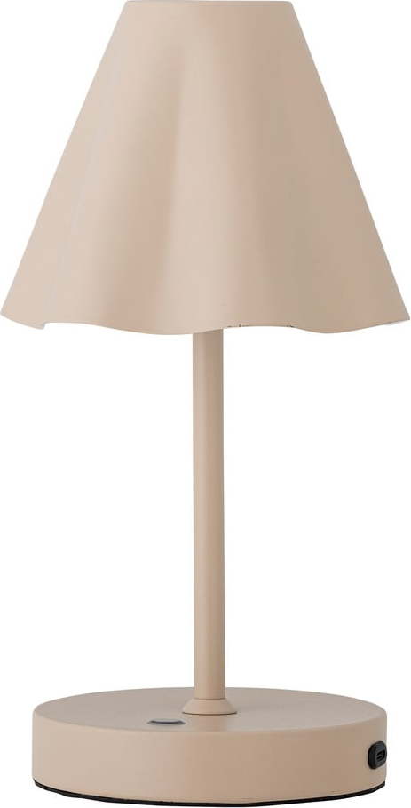 Béžová LED stmívatelná stolní lampa s kovovým stínidlem (výška 28 cm) Lianna – Bloomingville Bloomingville