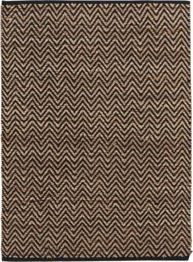 Koberec v černo-přírodní barvě 120x170 cm Zigzag – douceur d'intérieur Douceur d intérieur