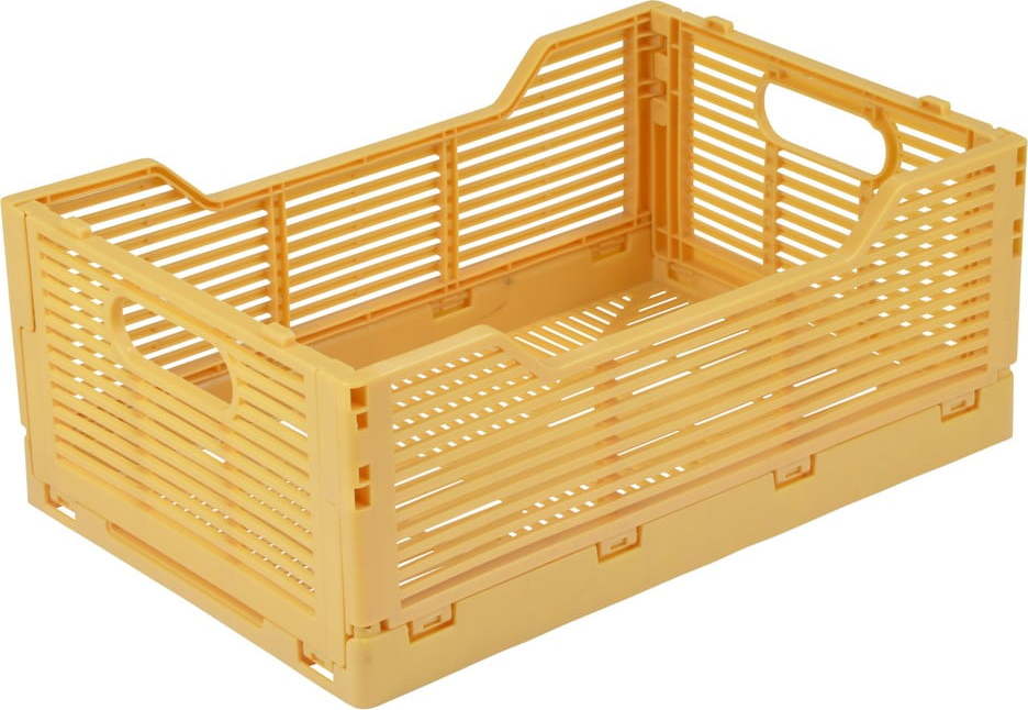 Okrově žlutý plastový úložný box 30x20x11.5 cm – Homéa Homea