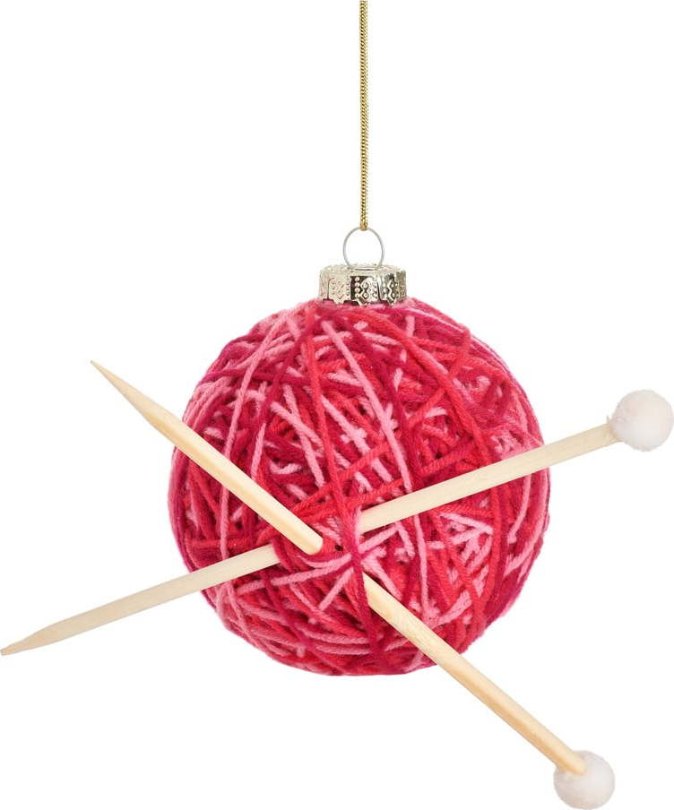 Skleněná vánoční ozdoba Knitting Ball – Sass & Belle Sass & Belle