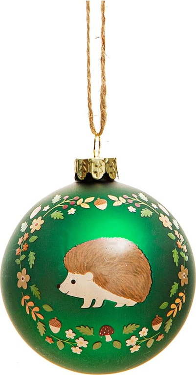 Skleněná vánoční ozdoba Woodland Hedgehog – Sass & Belle Sass & Belle