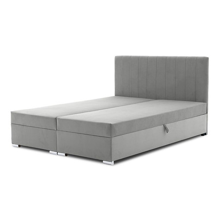 Čalouněná postel GRENLAND s pružinovou matrací 180x200 cm Světle šedá SG nabytek