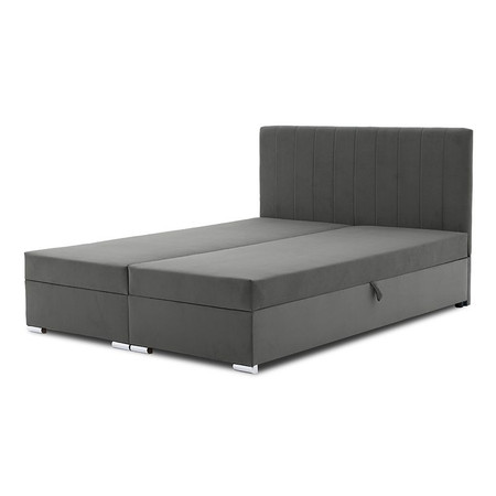 Čalouněná postel GRENLAND s pružinovou matrací 180x200 cm Tmavě šedá SG nabytek