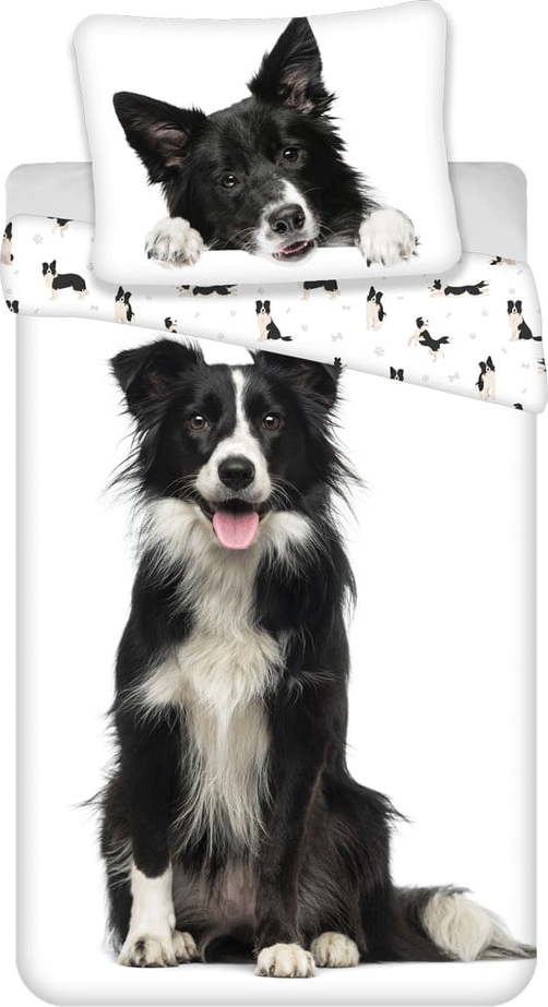 Bavlněné dětské povlečení na jednolůžko 140x200 cm Border Collie – Jerry Fabrics Jerry Fabrics