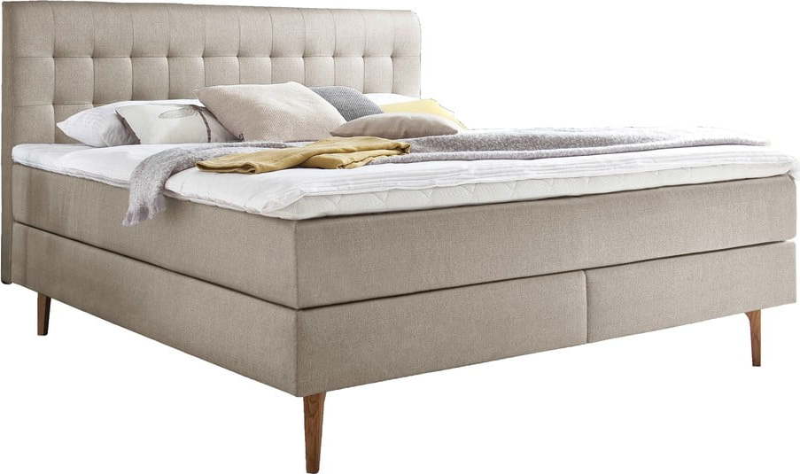 Béžová boxspring postel 160x200 cm Massello – Meise Möbel Meise Möbel