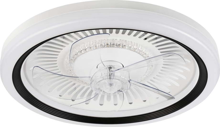 Bílé LED stropní svítidlo s ventilátorem Gemma – LAMKUR LAMKUR