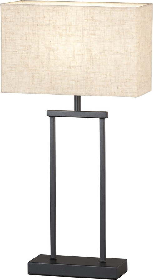 Černo-béžová stolní lampa s textilním stínidlem (výška 52 cm) Ann – Fischer & Honsel Fischer & Honsel