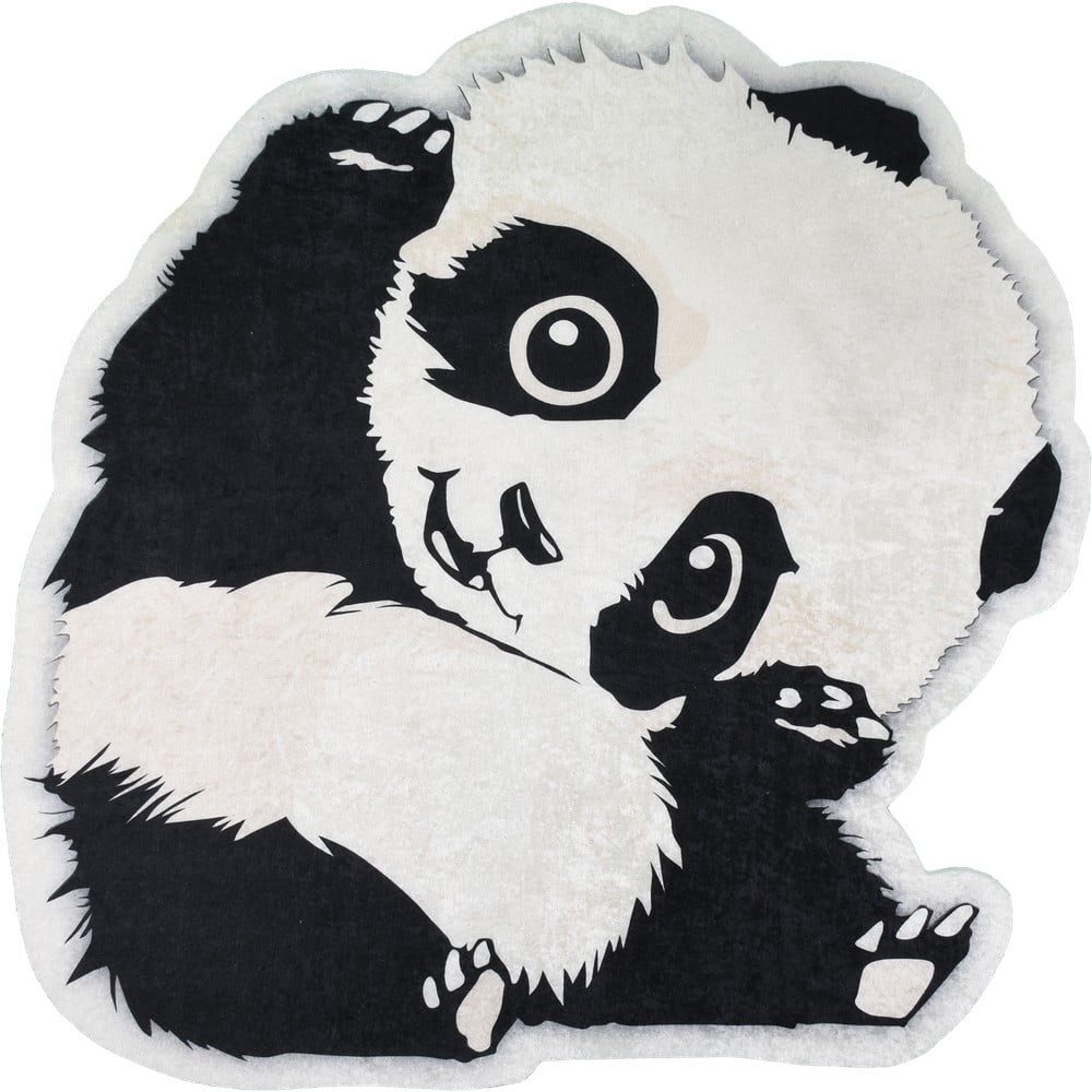 Černo-bílý dětský koberec ø 120 cm Cuddly Panda – Vitaus Vitaus