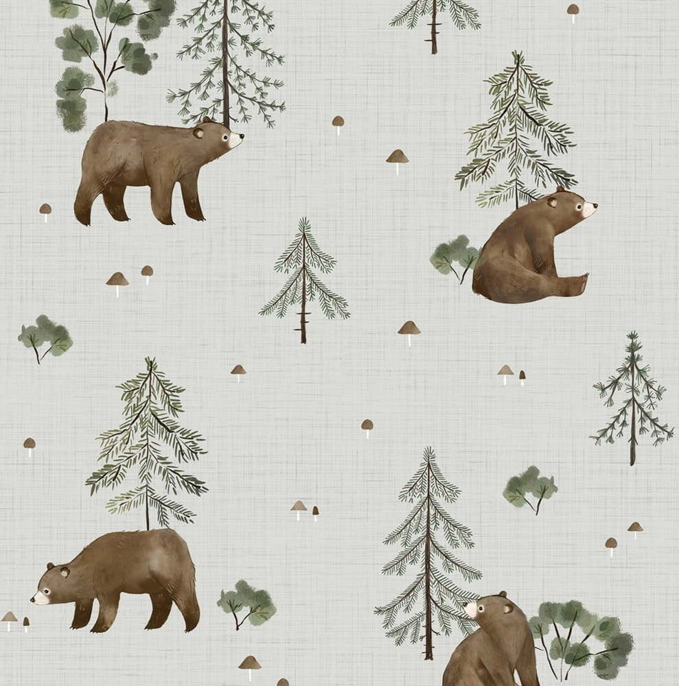 Dětská tapeta 10 m x 50 cm Mountain & Bears – Lilipinso Lilipinso