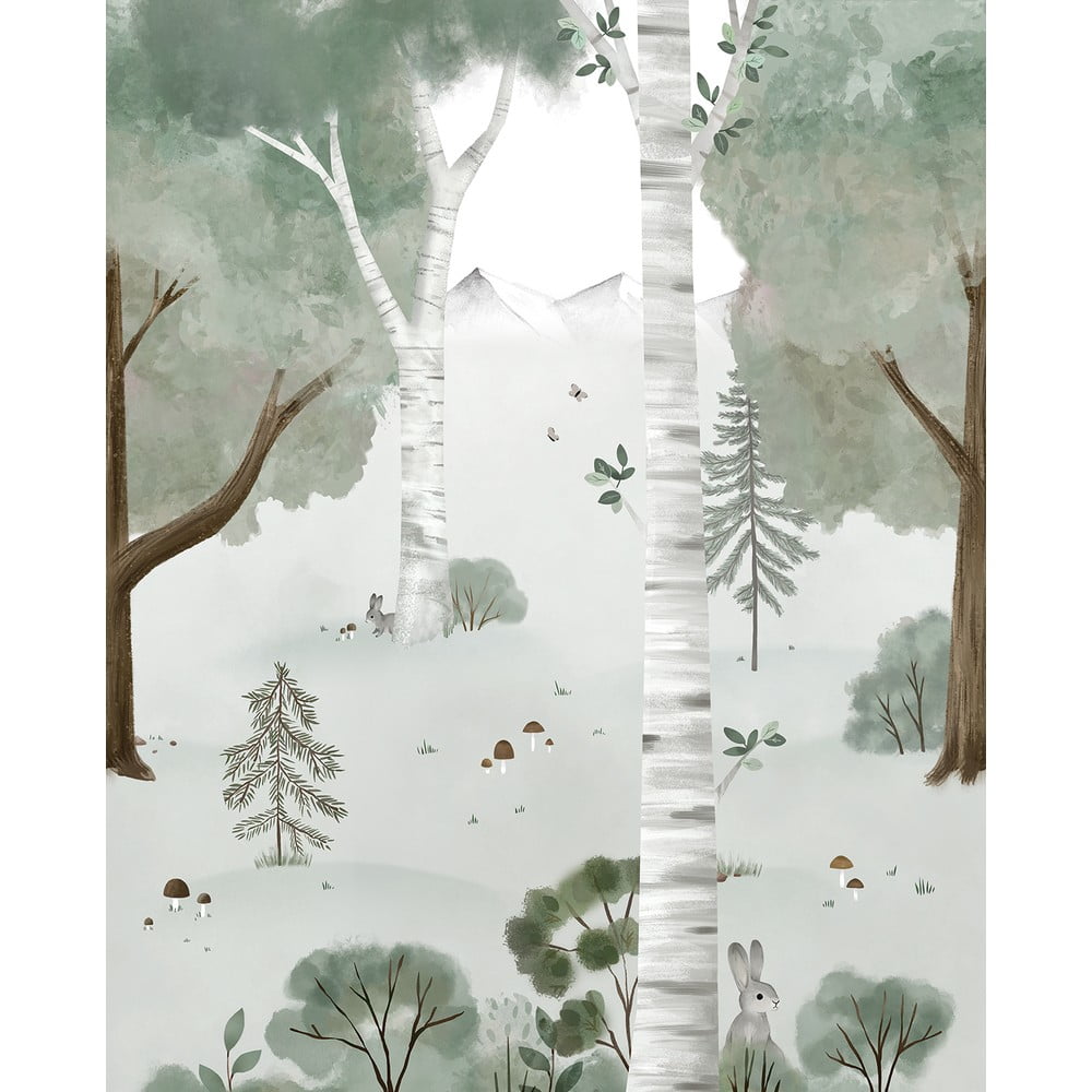 Dětská tapeta 200 cm x 248 cm Birch Forest – Lilipinso Lilipinso