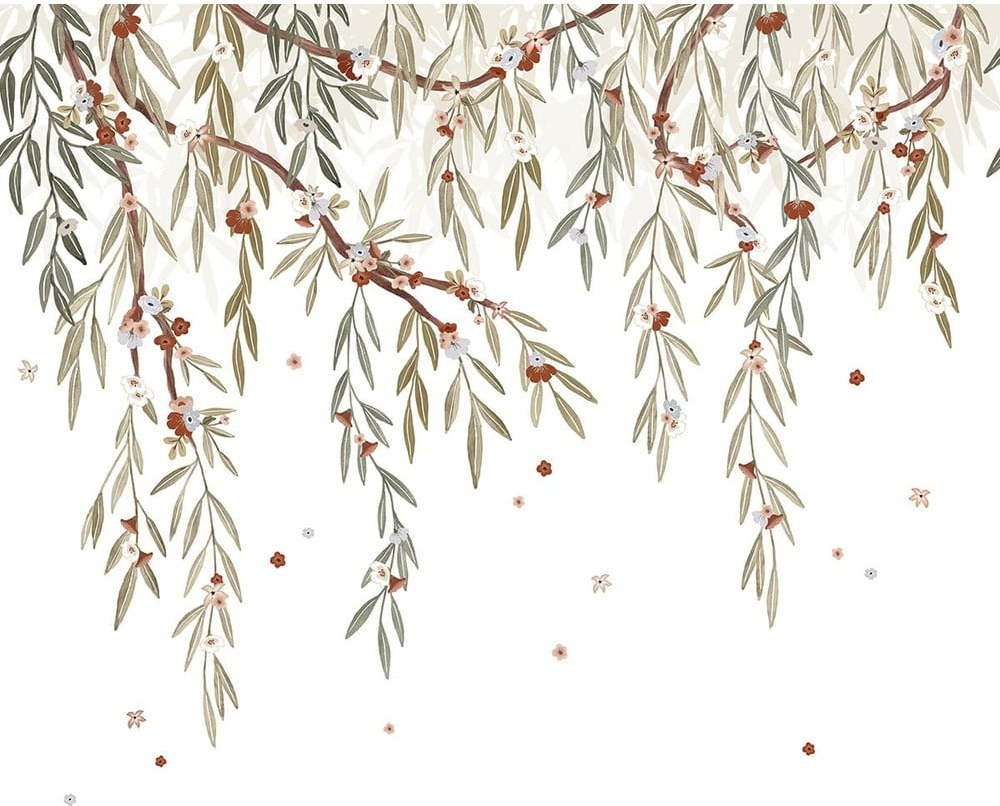 Dětská tapeta 200 cm x 248 cm Eucalyptus Blooming – Lilipinso Lilipinso