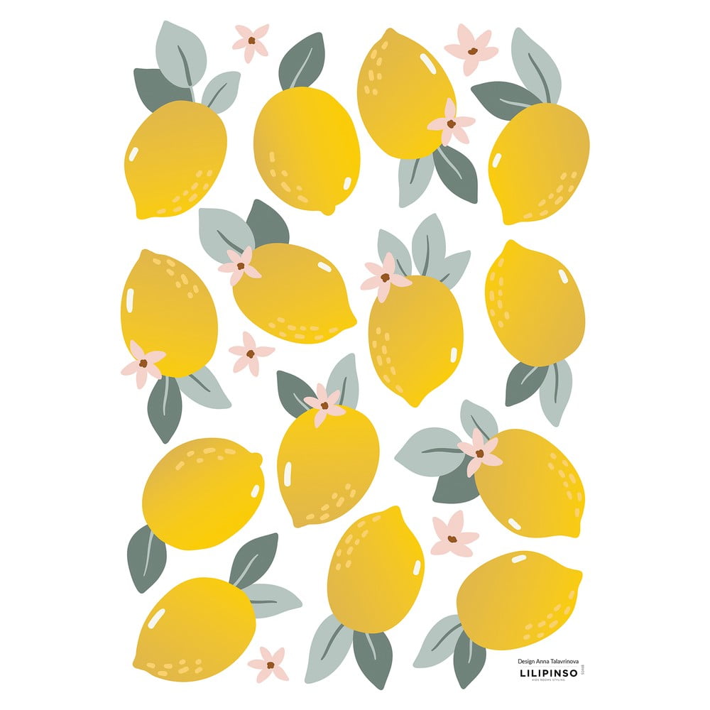 Dětské samolepky v sadě 14 ks 30x42 cm Lemons – Lilipinso Lilipinso