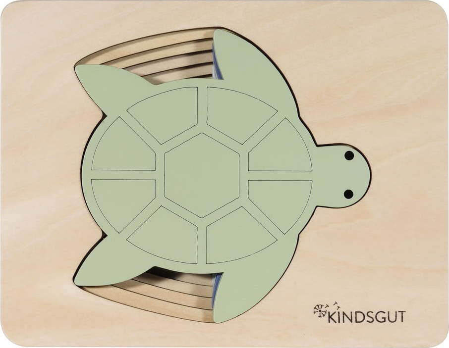 Dřevěné vkládací puzzle Turtle – Kindsgut KINDSGUT