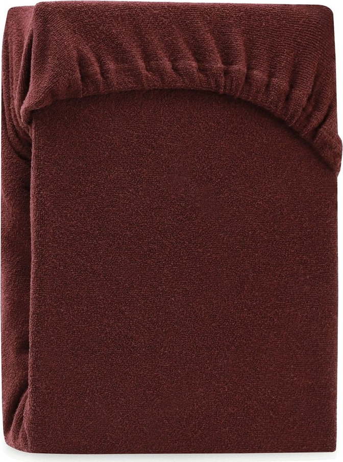 Hnědé napínací froté prostěradlo 240x220 cm Ruby – AmeliaHome AmeliaHome