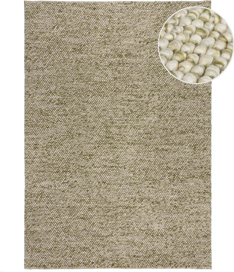 Khaki ručně tkaný koberec s příměsí vlny 160x230 cm Minerals – Flair Rugs Flair Rugs