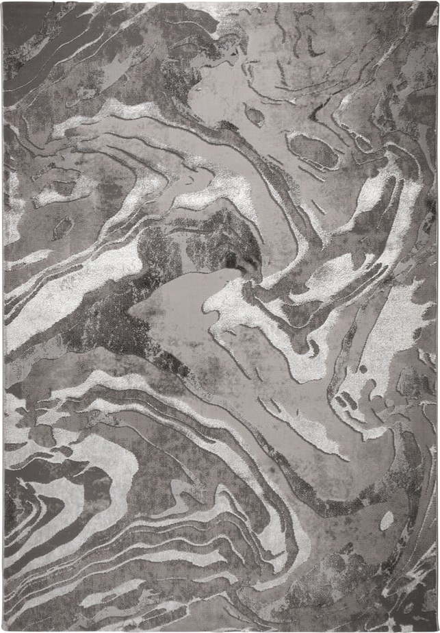 Koberec v šedo-stříbrné barvě 300x400 cm Marbled – Flair Rugs Flair Rugs