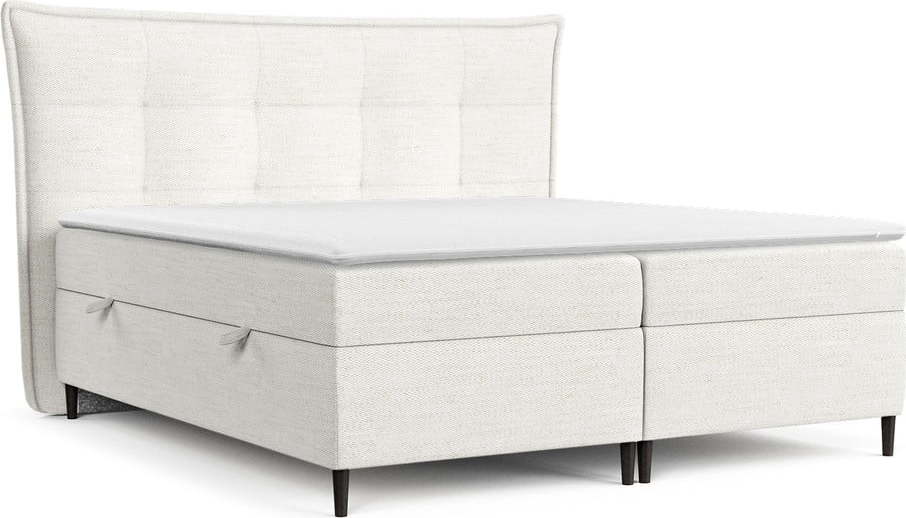 Krémová boxspring postel s úložným prostorem 140x200 cm Sinai – Maison de Rêve Maison de Reve